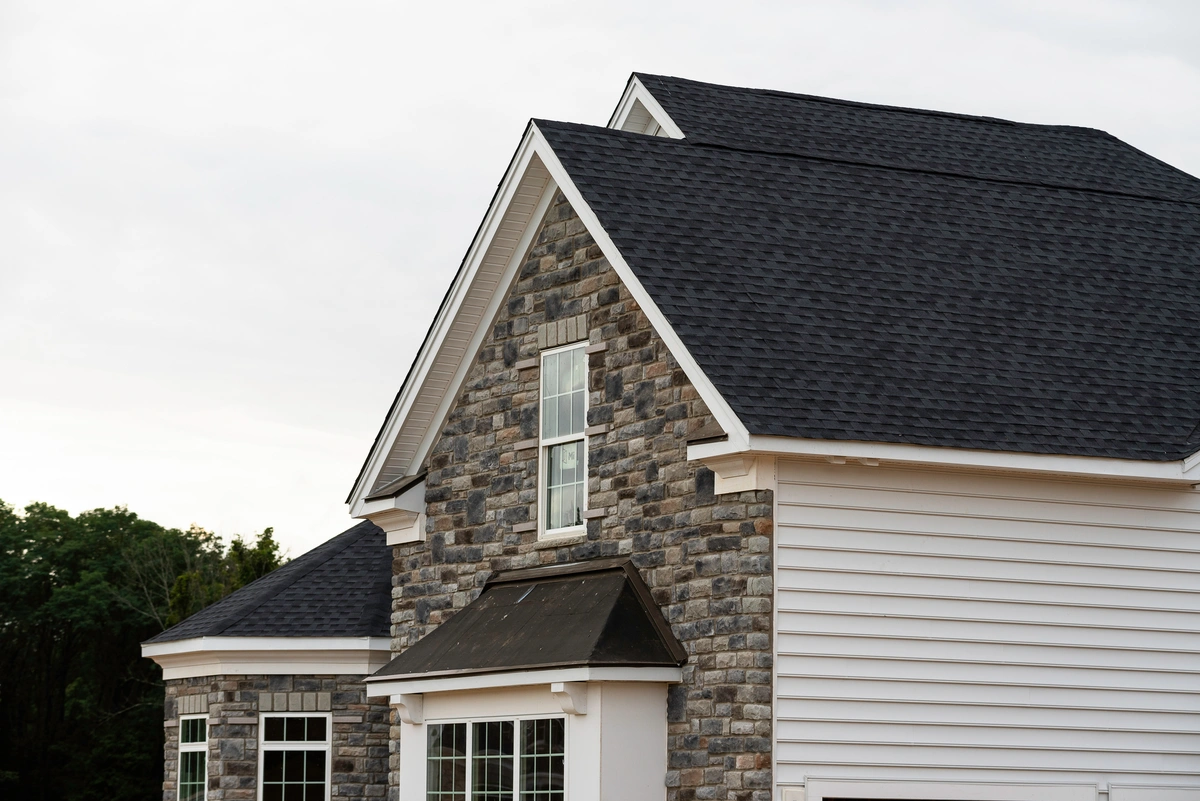 black shingle roof