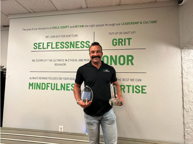 Happy business owner