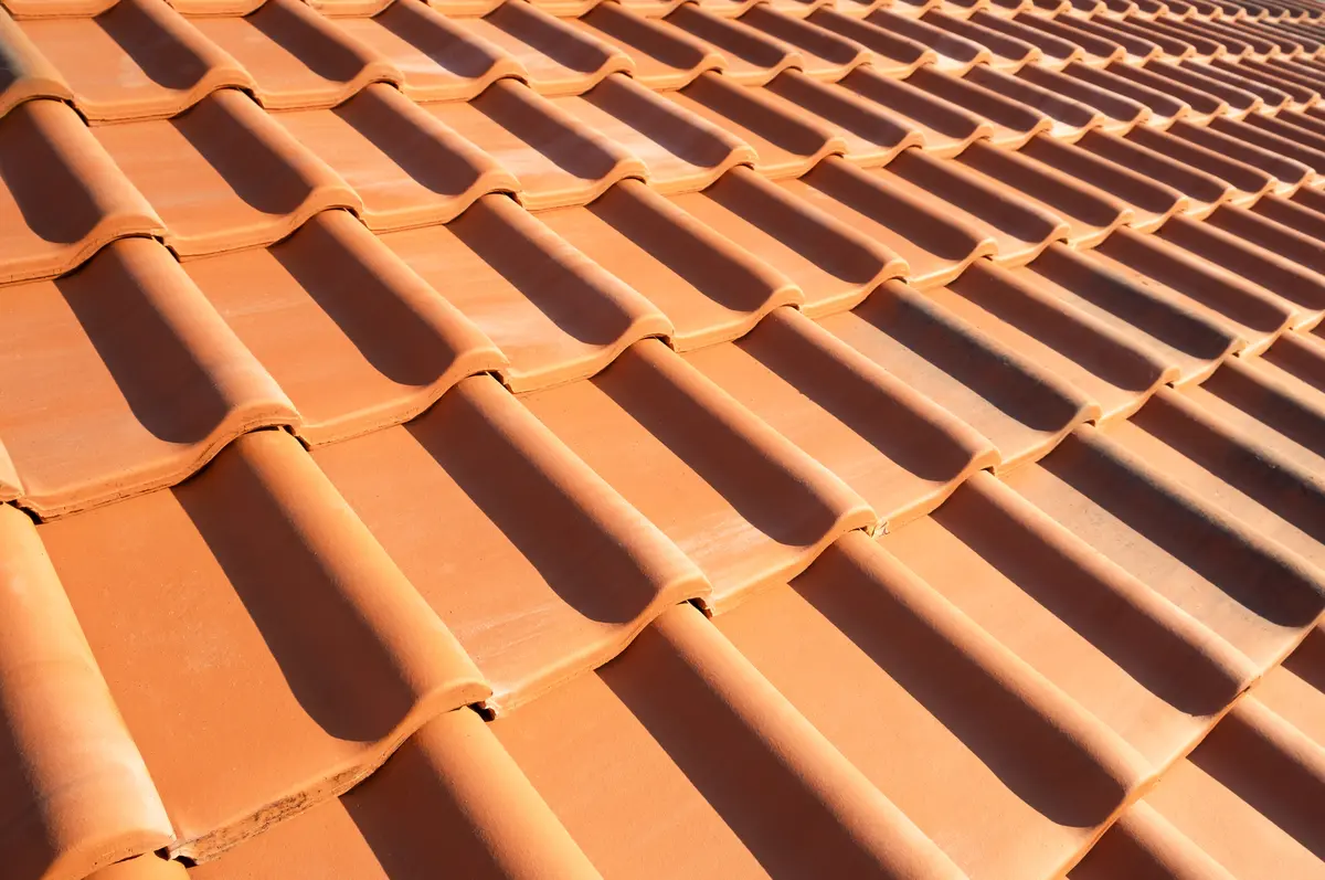 close up roof tiles