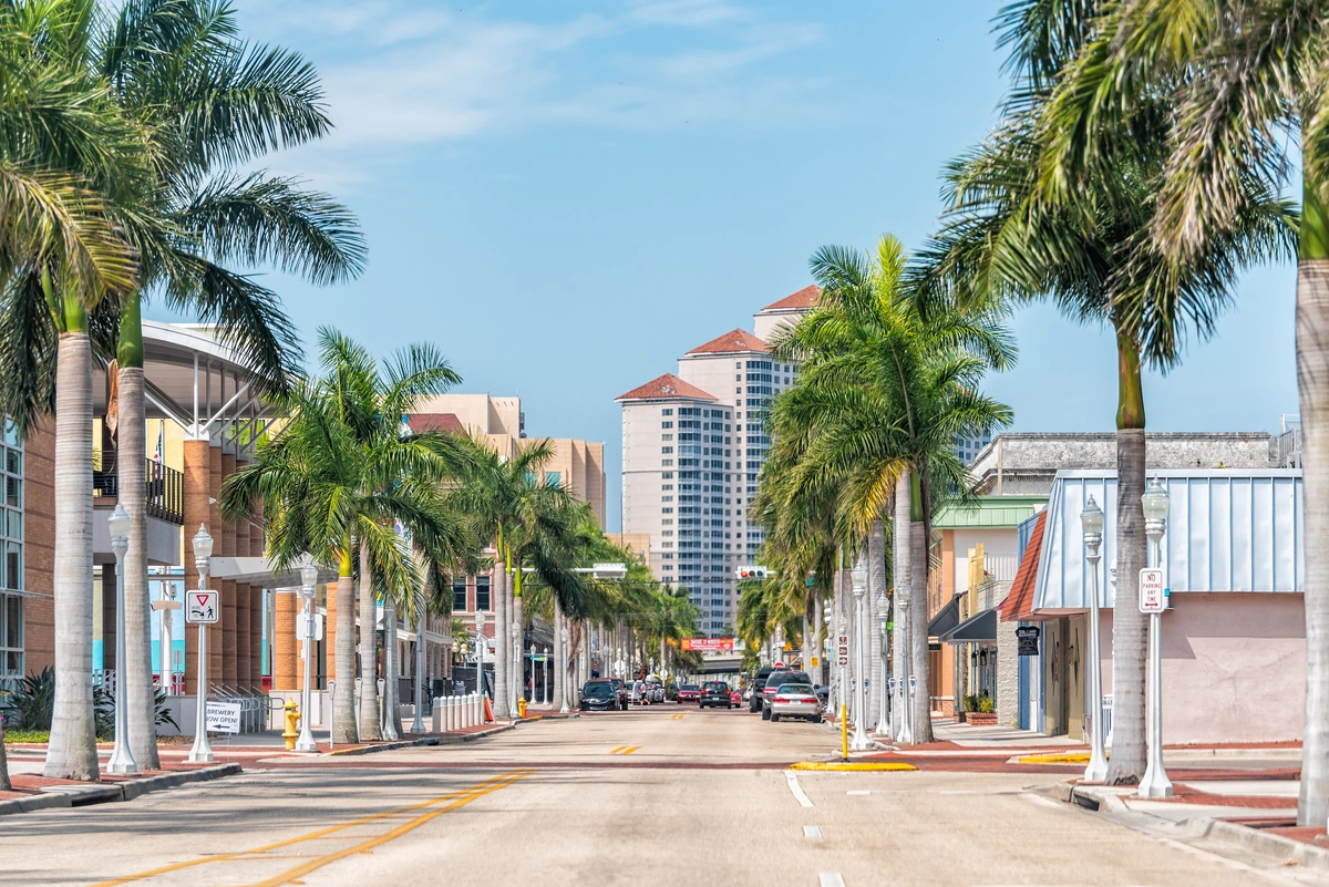 sunny florida city street
