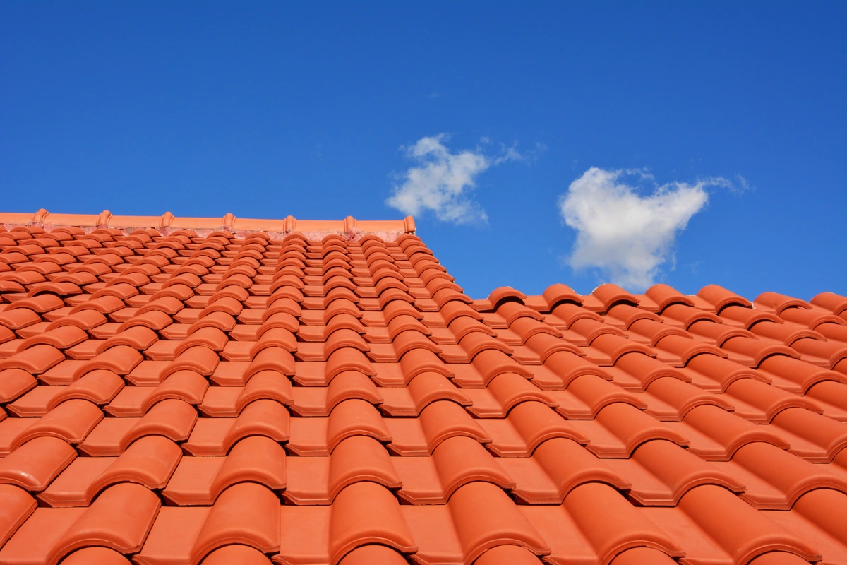 tile roof against the sky