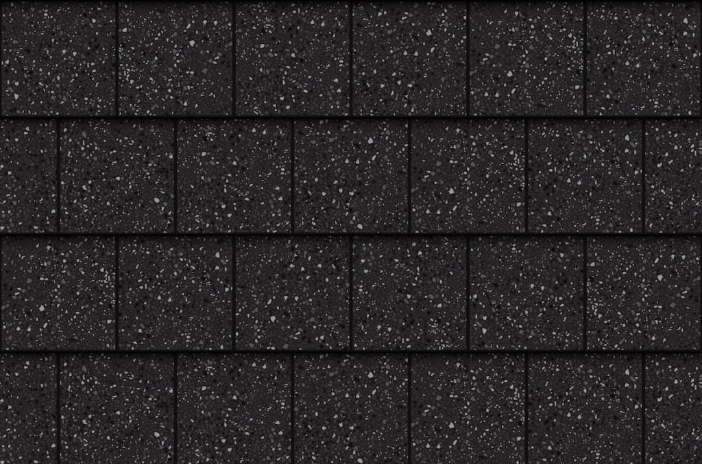 black asphalt shingles