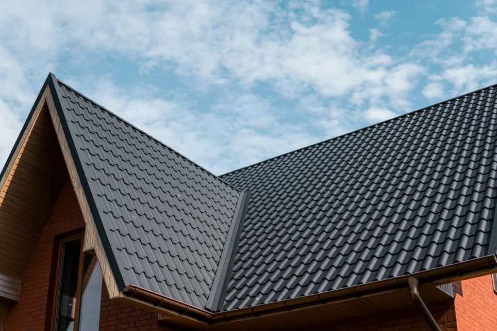 black shingle tile roof