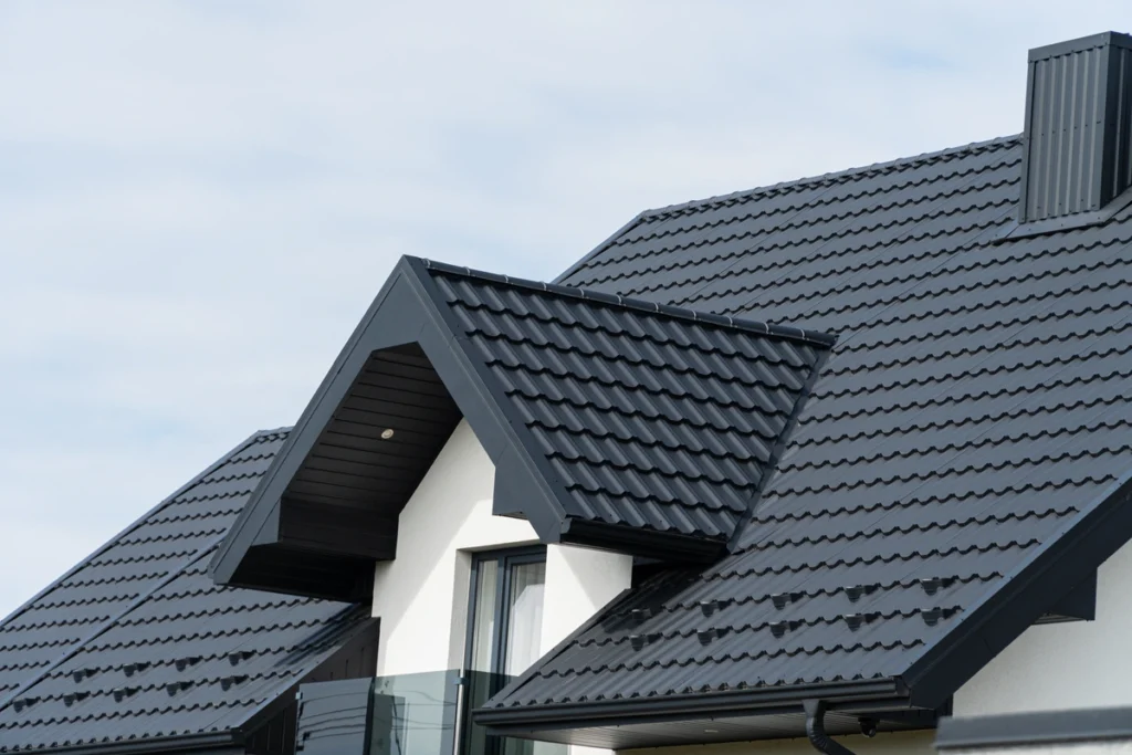 black metal shingle roof