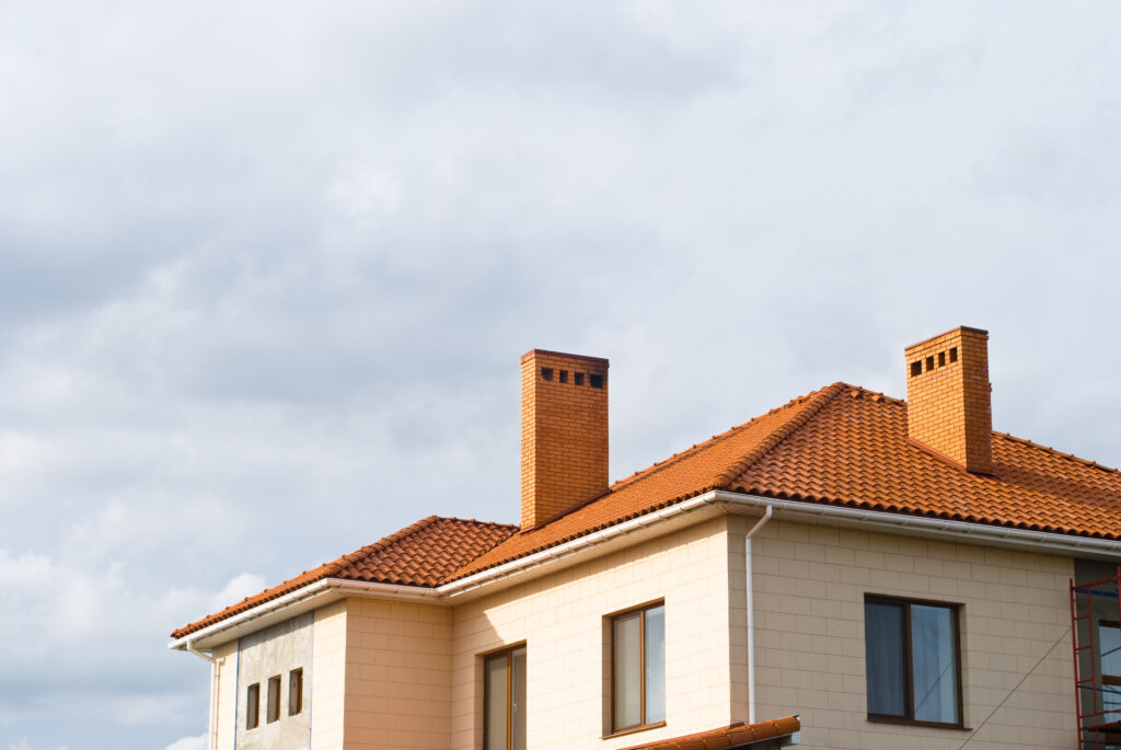 Ceramic Tiled Roof On House